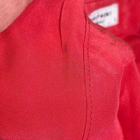 Equipment Femme Silk Button Down Cold Shoulder Blouse Pink FLAWS - Picture 8 of 11